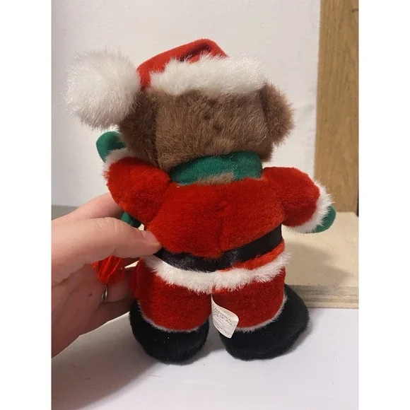Vintage SANTA BEAR Stands 8 inches tall with tags - Picture 3 of 6